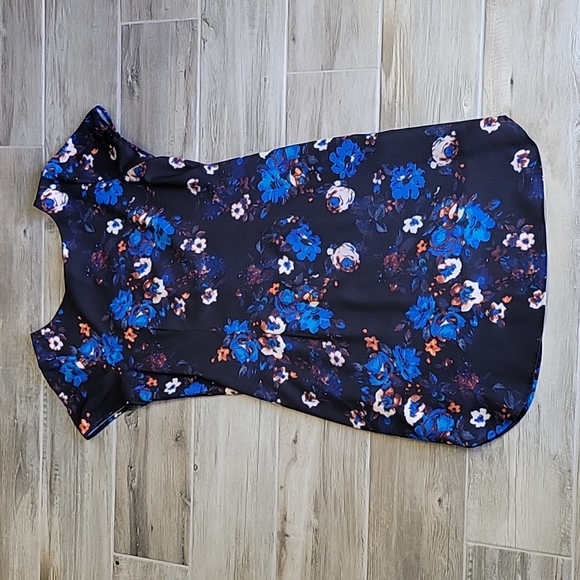 Yumi Kim black and blue floral dress size small - Picture 2 of 10